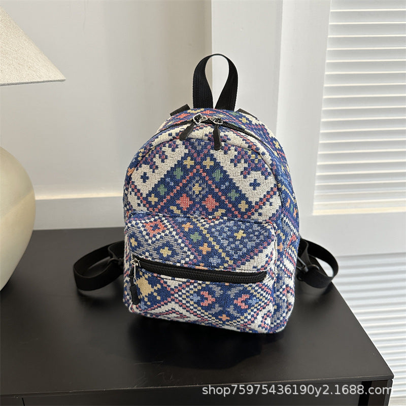 Wholesale Aztec Fabric Women's Small Backpack