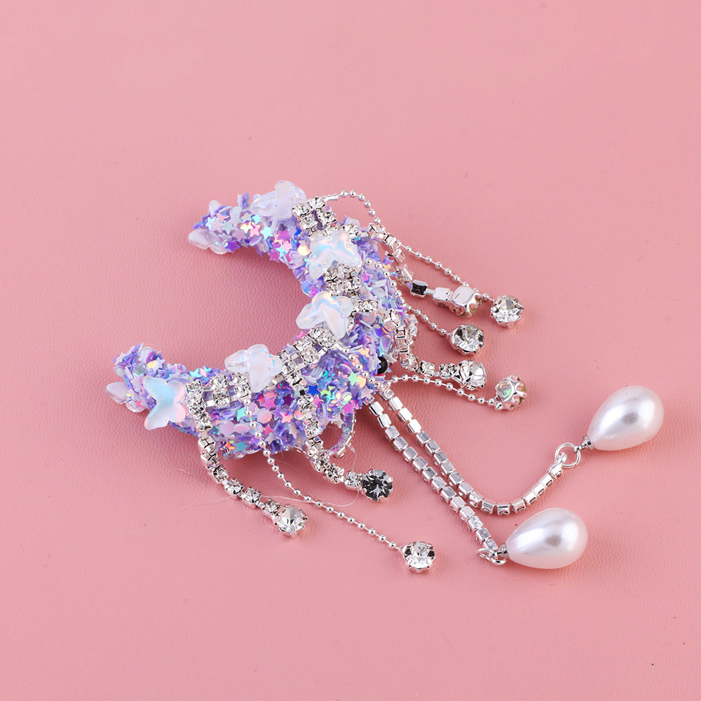 Wholesale Bow Tassel Pearl Sequin Moon Boat Acrylic Diamond Ball  Beads