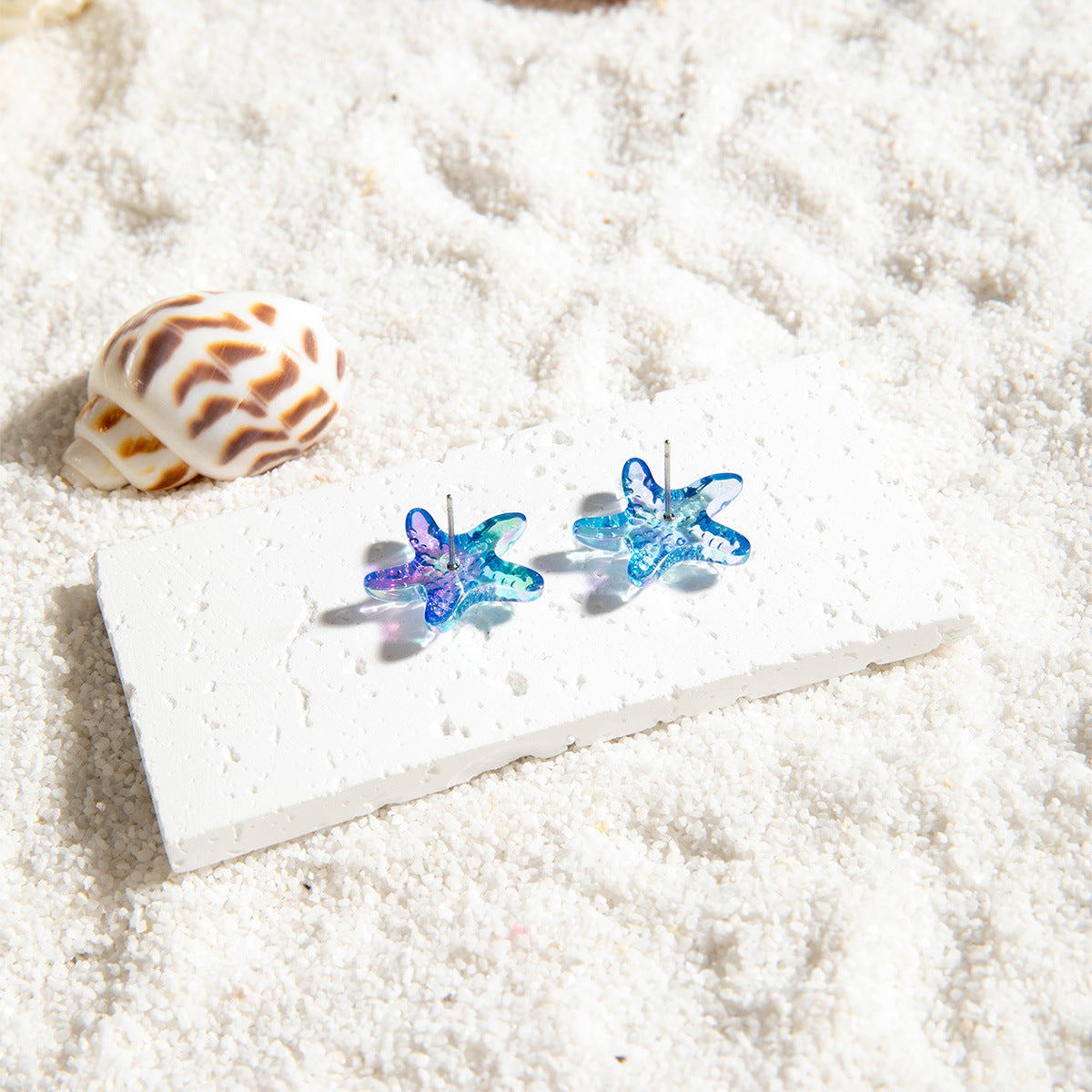 Wholesale 5pcs/pack Wind Starfish Shell Earrings  Holiday Wind Earrings