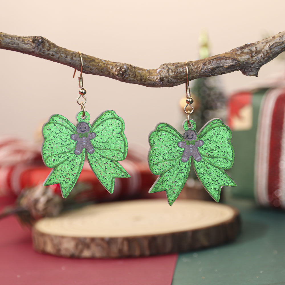 Wholesale Christmas bow earrings
