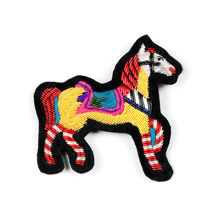 Wholesale DIY Hand Embroidered Indian Silk Colored Cloth Patches Hat Clothes Patches Accessories