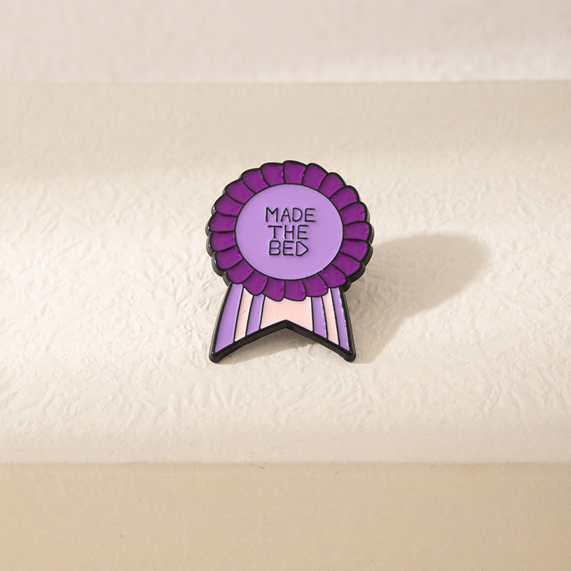 Wholesale Colorful Alloy Enamel Letter Badge Brooch