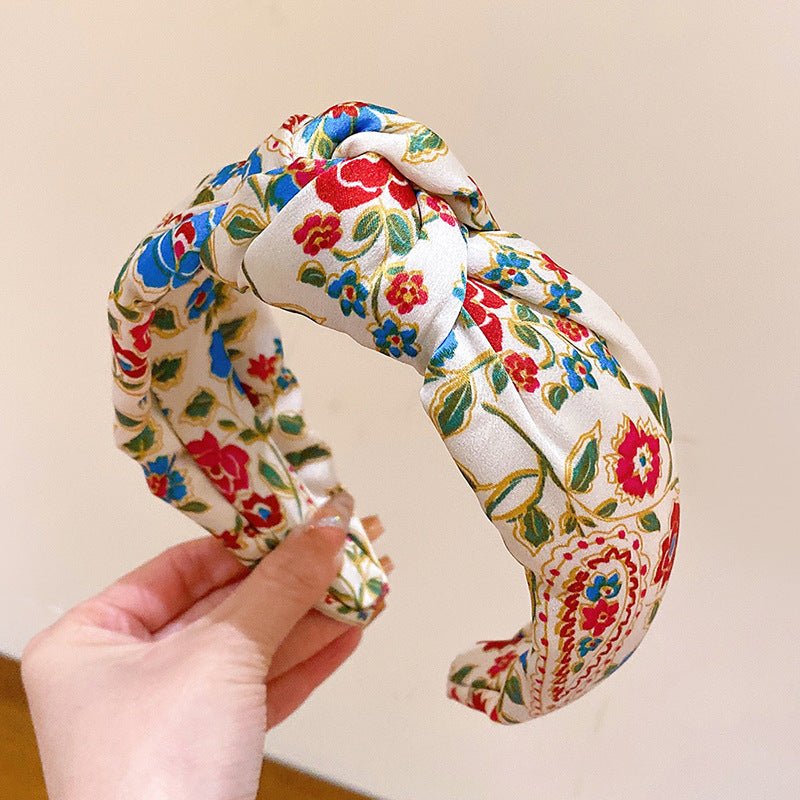 Wholesale Tie Dye Wide Edge Pressed Polyester Headband