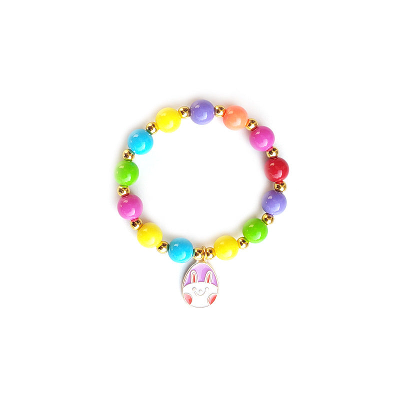 Wholesale Easter Egg Acrylic Beaded Accessories  Bracelet