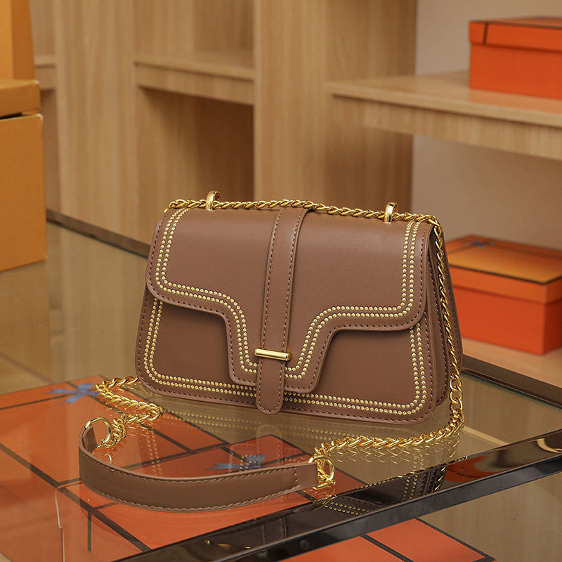 Wholesale 2023 Retro Contrast Color Chain Shoulder Crossbody Bag