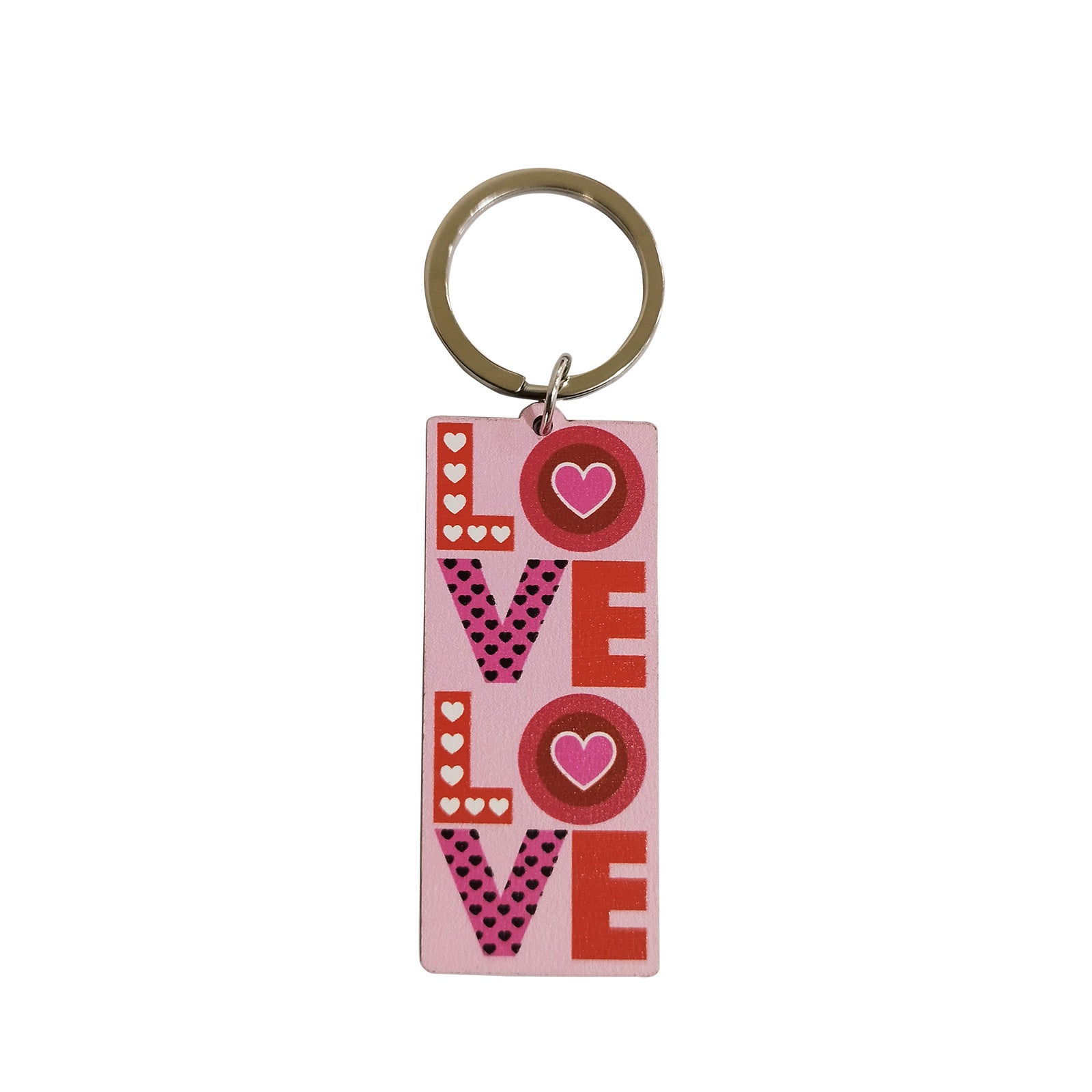 Wholesale Valentine's Day Love Printed Letters Wooden Keychain