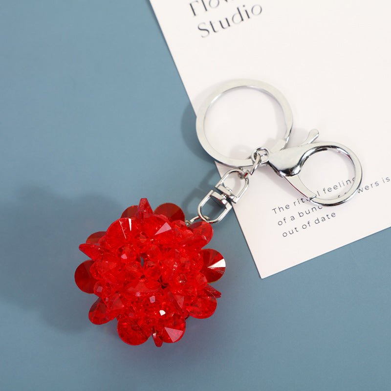 Wholesale Metal Snowflake Rhinestone Keychain