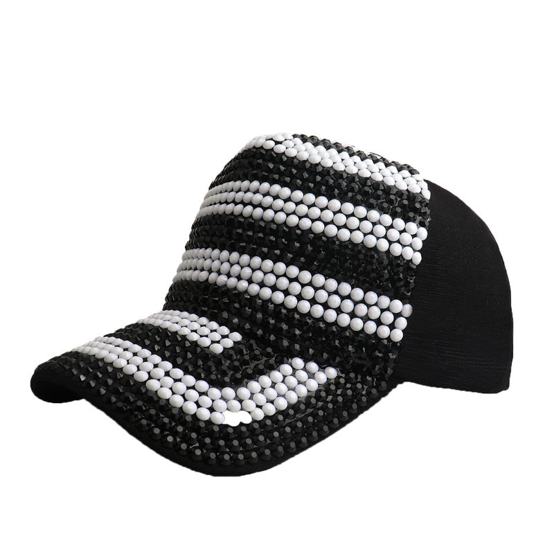 Wholesale Two-color Rhinestone Full Diamond Baseball Cap