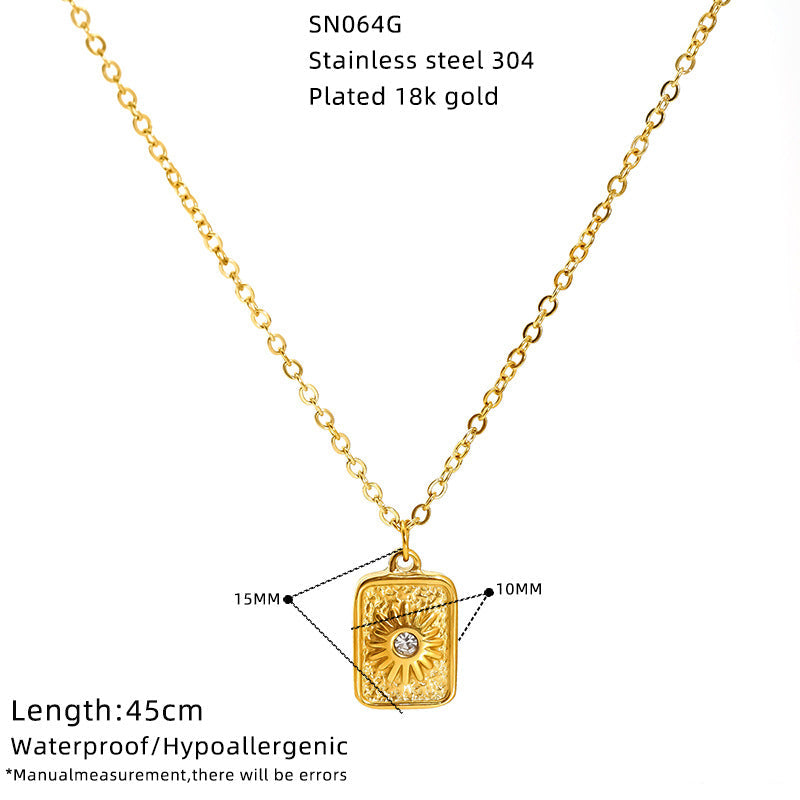 Wholesale temperament niche pearl necklace stainless steel clavicle chain