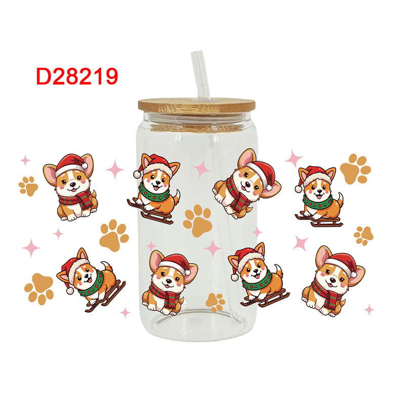 Wholesale Christmas gingerbread man  16oz Cup UV DTF Wraps