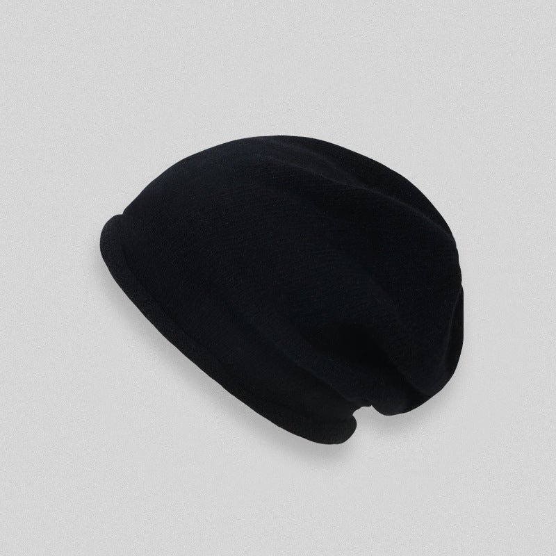 Wholesale Solid Color Rolled Hem Pile Hat Rabbit Fluff Wool Cashmere Hat