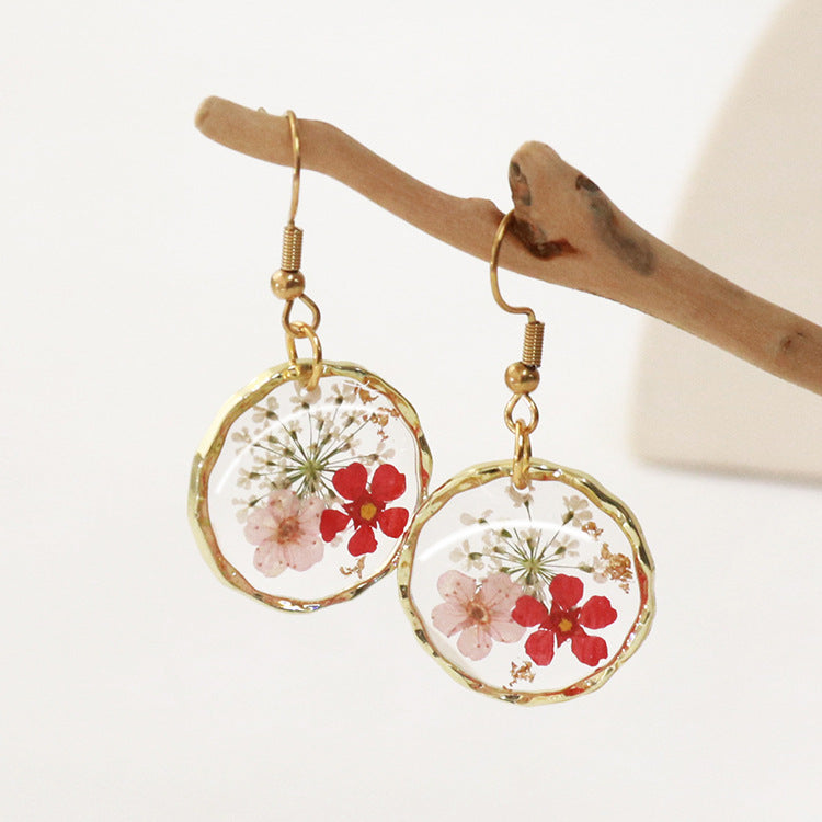 Wholesale 6pcs Monthly Handmade Epoxy Flower Series Earrings