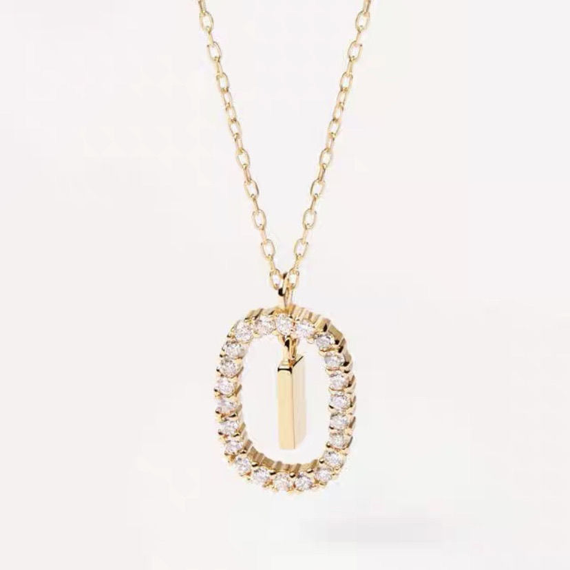 Wholesale Twenty Six Alphabet Pendants Copper Necklaces