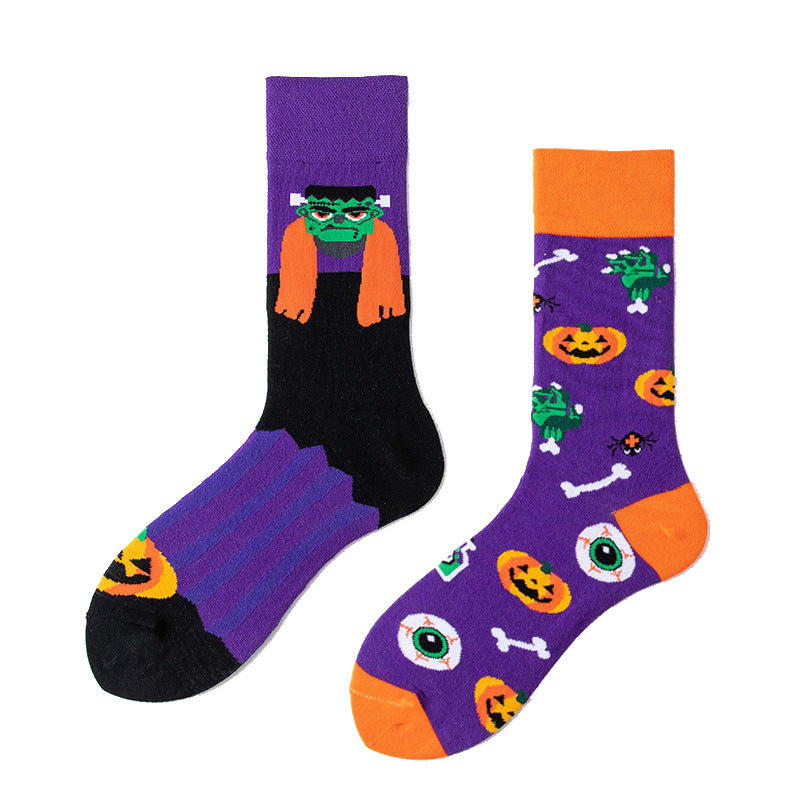 Wholesale 12pcs/pack Skull Mexican Carnival Combed Cotton AB Socks