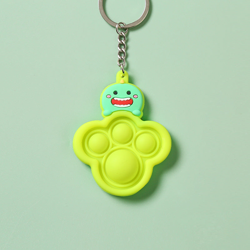 Wholesale Puzzle Stress Relief Silicone Keychain