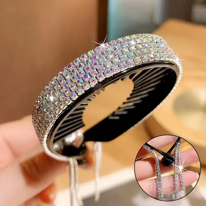 Wholesale Rhinestone Tassel Horsetail Buckle Hair Rings