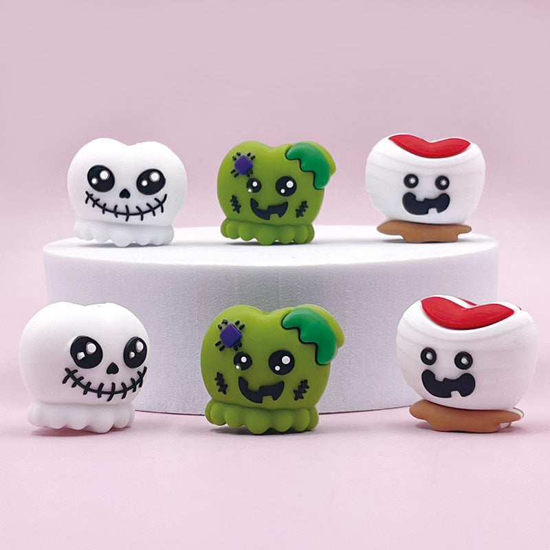 Wholesale 10pcs/pack  Horror 3D Silicone Beads