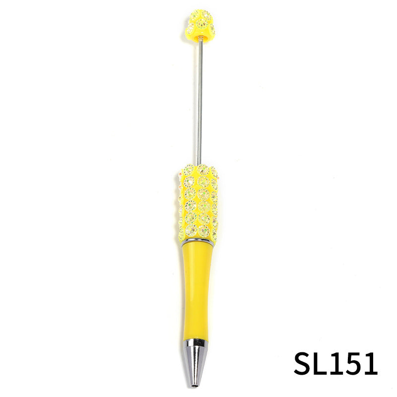Wholesale 10pcs Heavy Industries Colorful Lace Resin Diamond DIY Multi Color Plastic Rotary Ballpoint Pen
