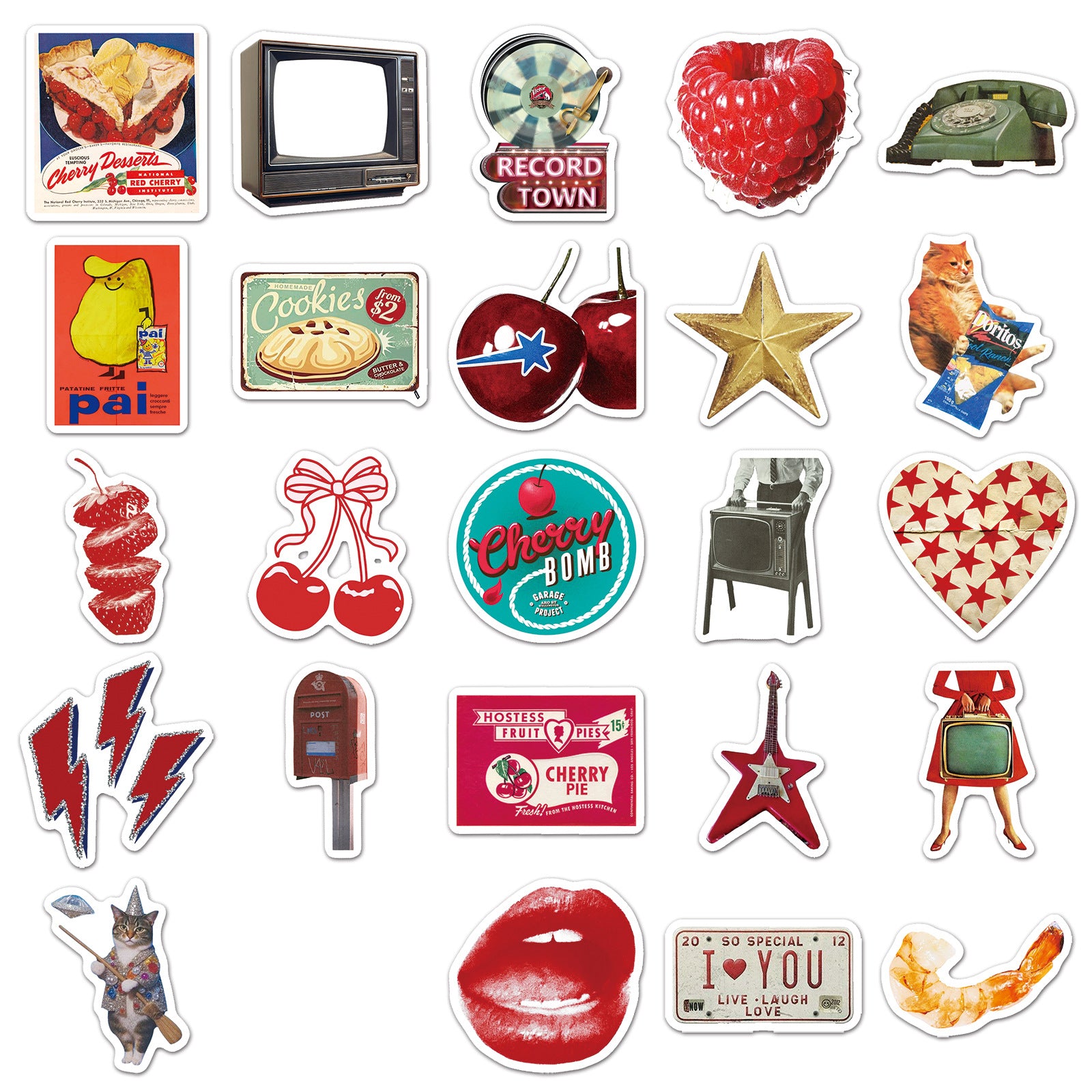 Wholesale 50 Trendy Cool American Retro Graffiti Stickers