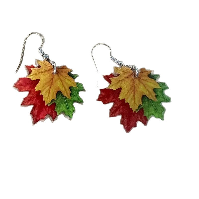 Wholesale Classical Holiday Style Leaf  Earrings