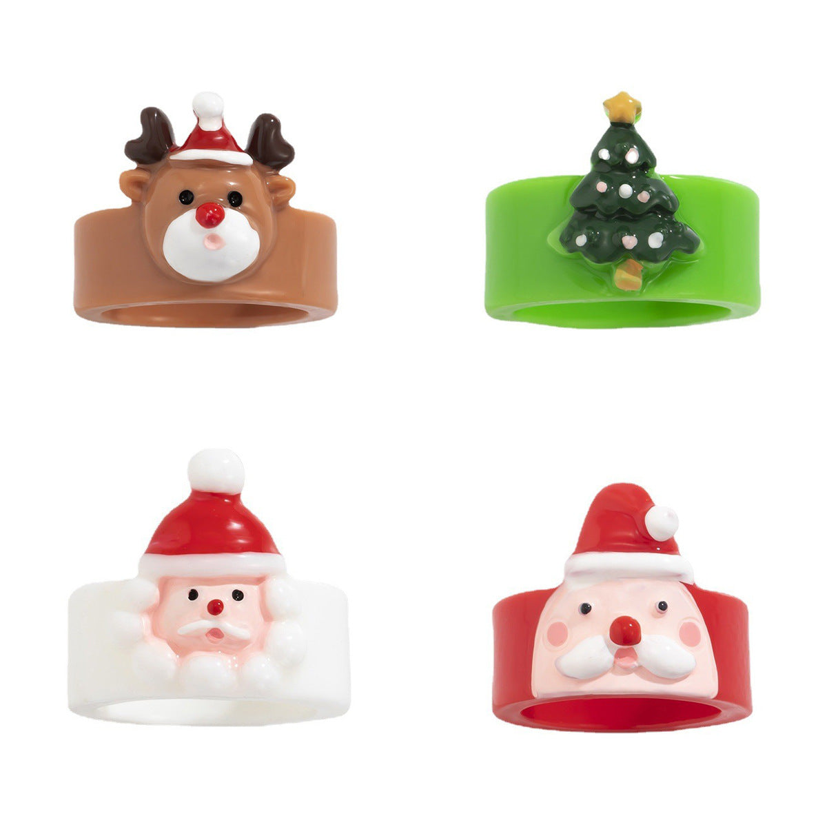 Wholesale Christmas series cute rings