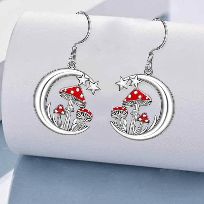 Wholesale Star Moon Mushroom Easter Earrings