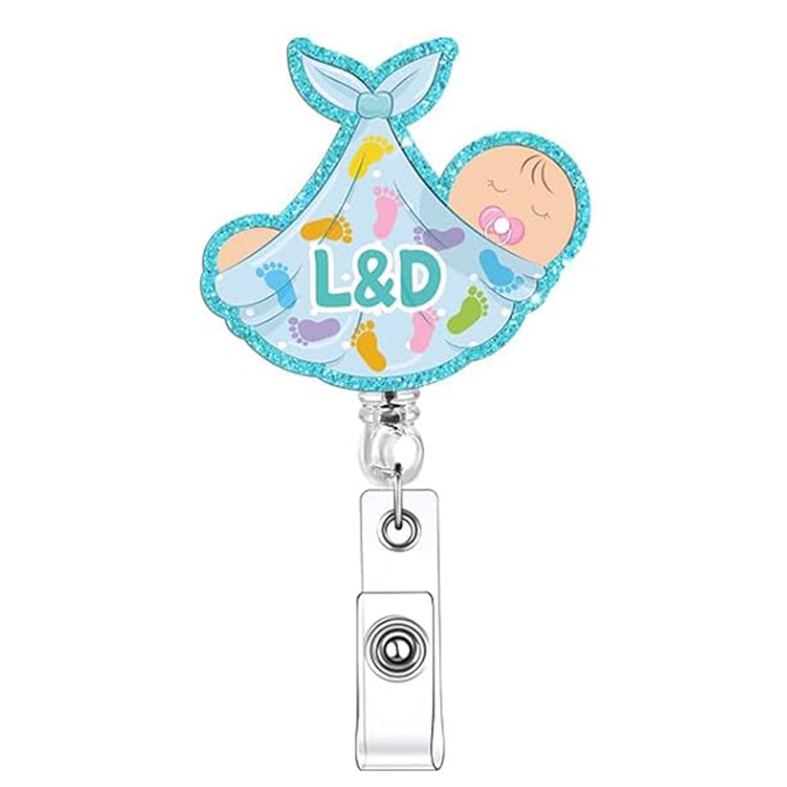 Wholesale Hospital maternity and newborn theme retractable badge keychain