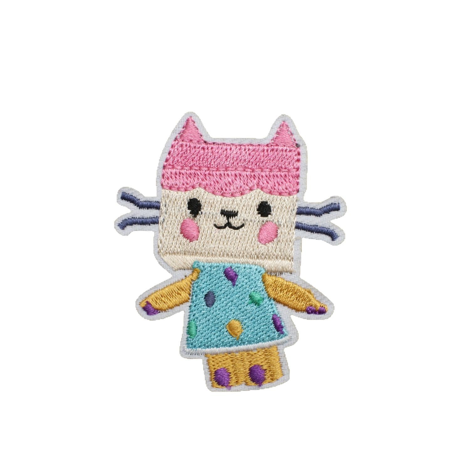 Wholesale Cute Cartoon Cat Embroidery Patch Polyester Thread Sew On Clothing Decoration Fashion Accessory For Girls Resale