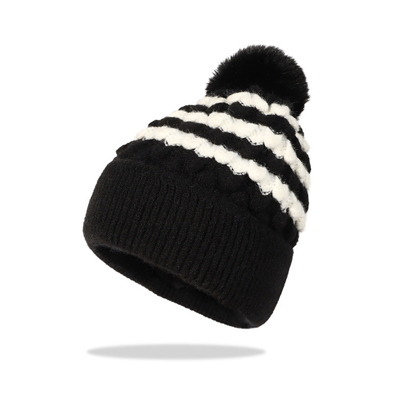 Wholesale Velvet Winter Thickened Twist Coarse Knitted Ear Protection Acrylic Hat