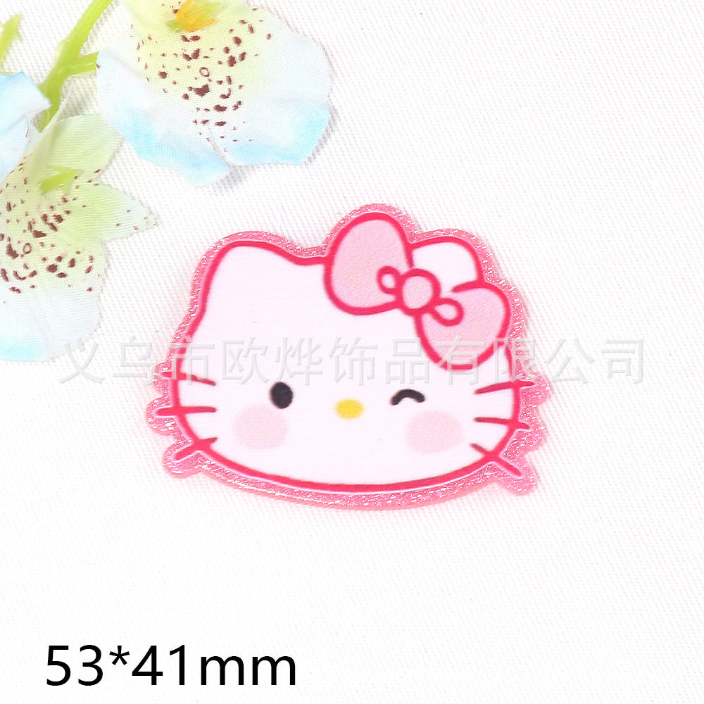 Wholesale 10pcs/pack cartoon rabbit bear acrylic cuteDIY Flatback OLY Exclusive