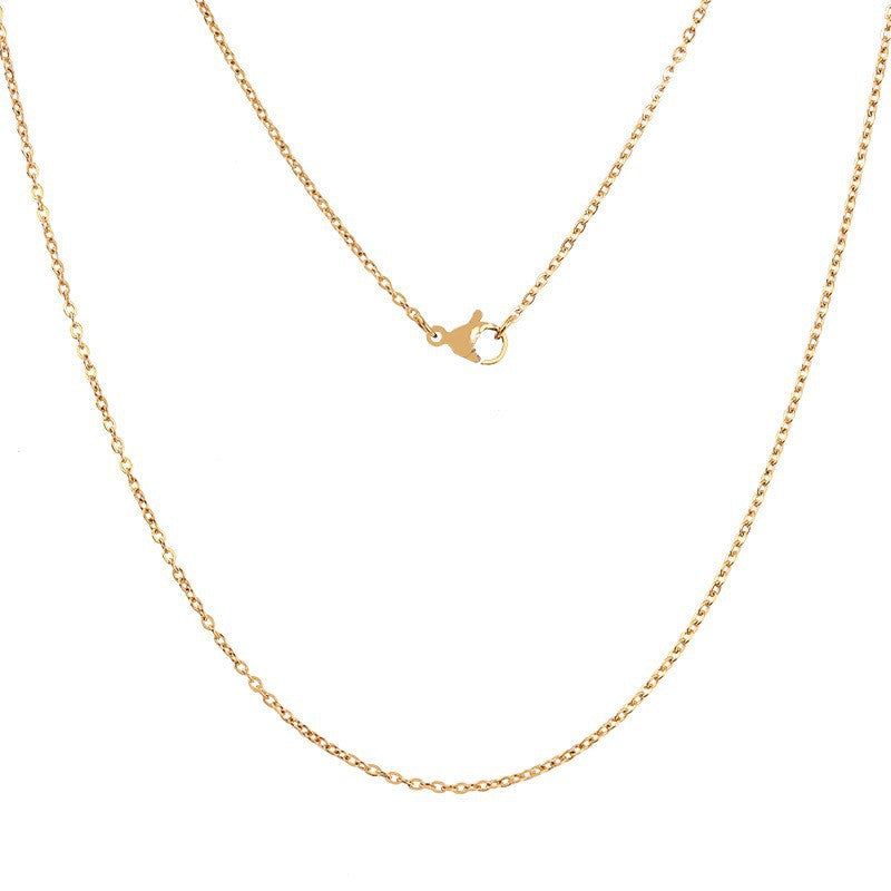 Wholesale Stainless Steel Cross Fine Chain Handmade DIY Titanium Steel Necklaces