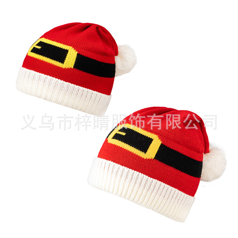 Wholesale Christmas Parent-child Cute Warm Santa Claus Beanie