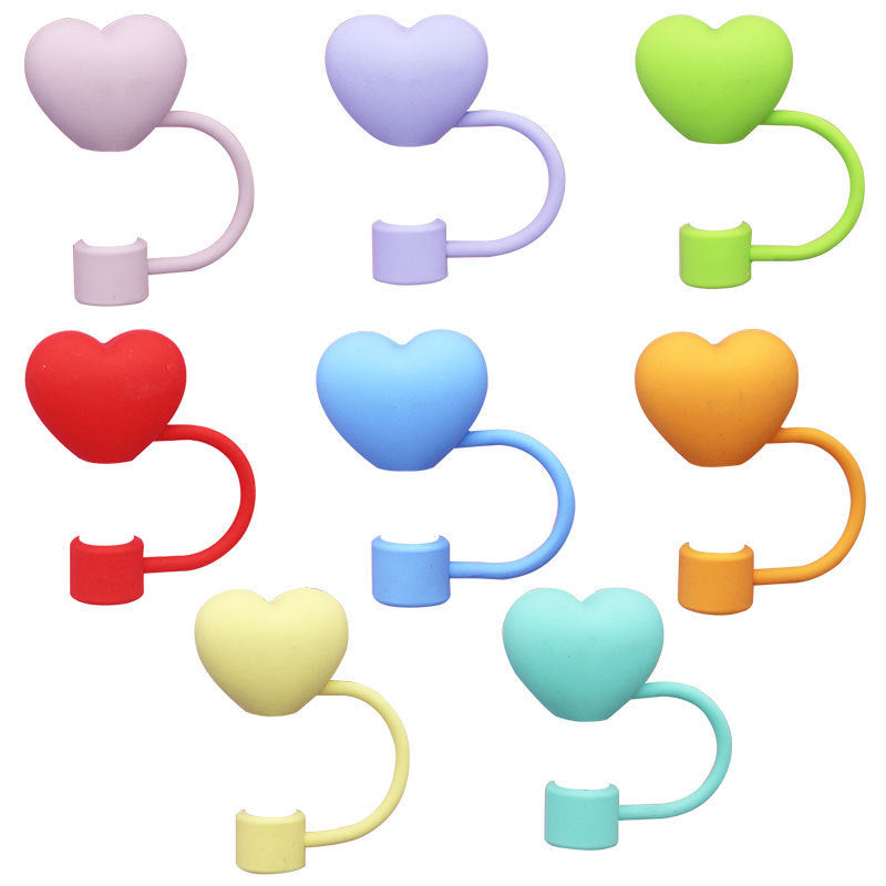 Wholesale Valentine' s Day straw decorations  straw plugs  heart decorations