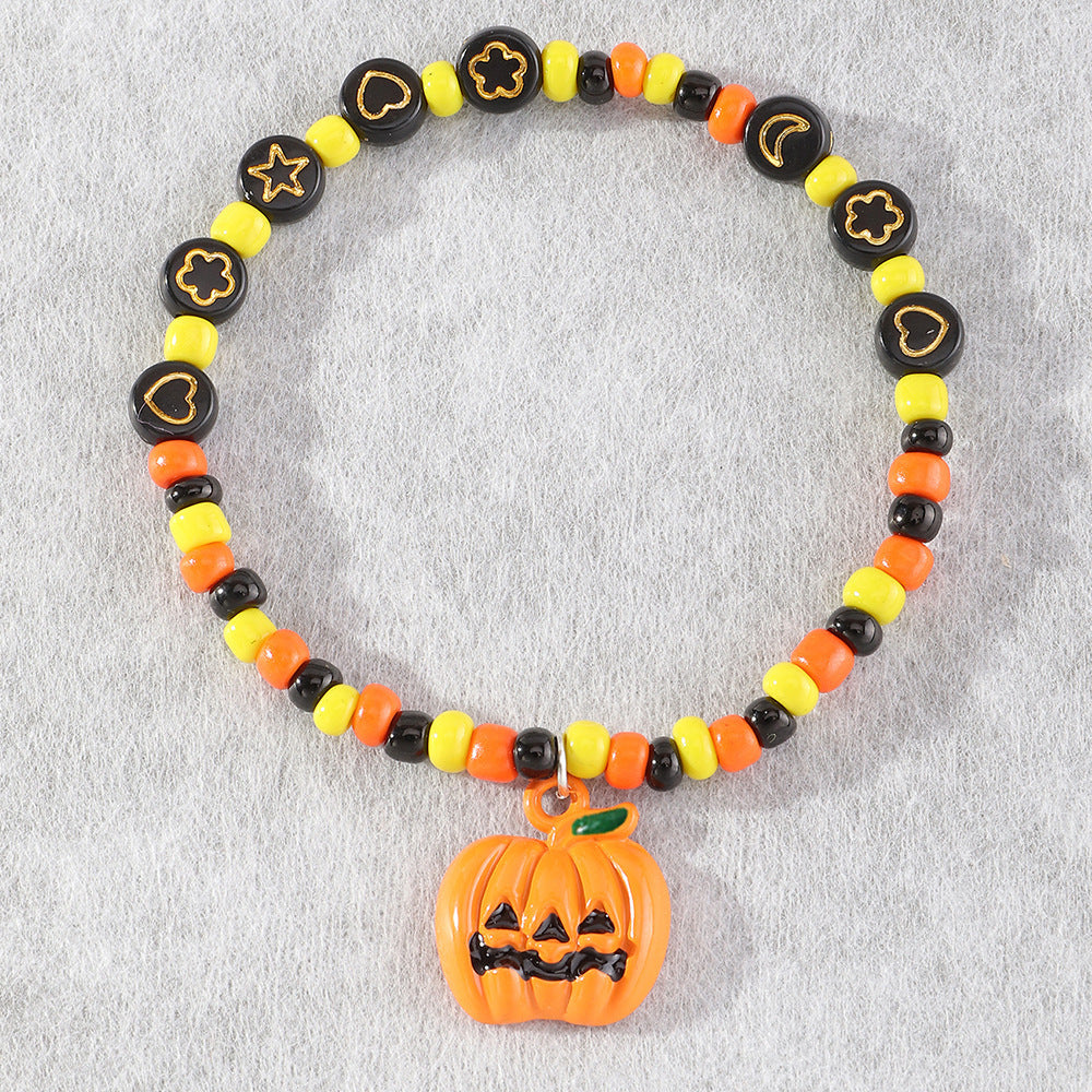 Wholesale Halloween Pumpkin Meter Bead Bracelet