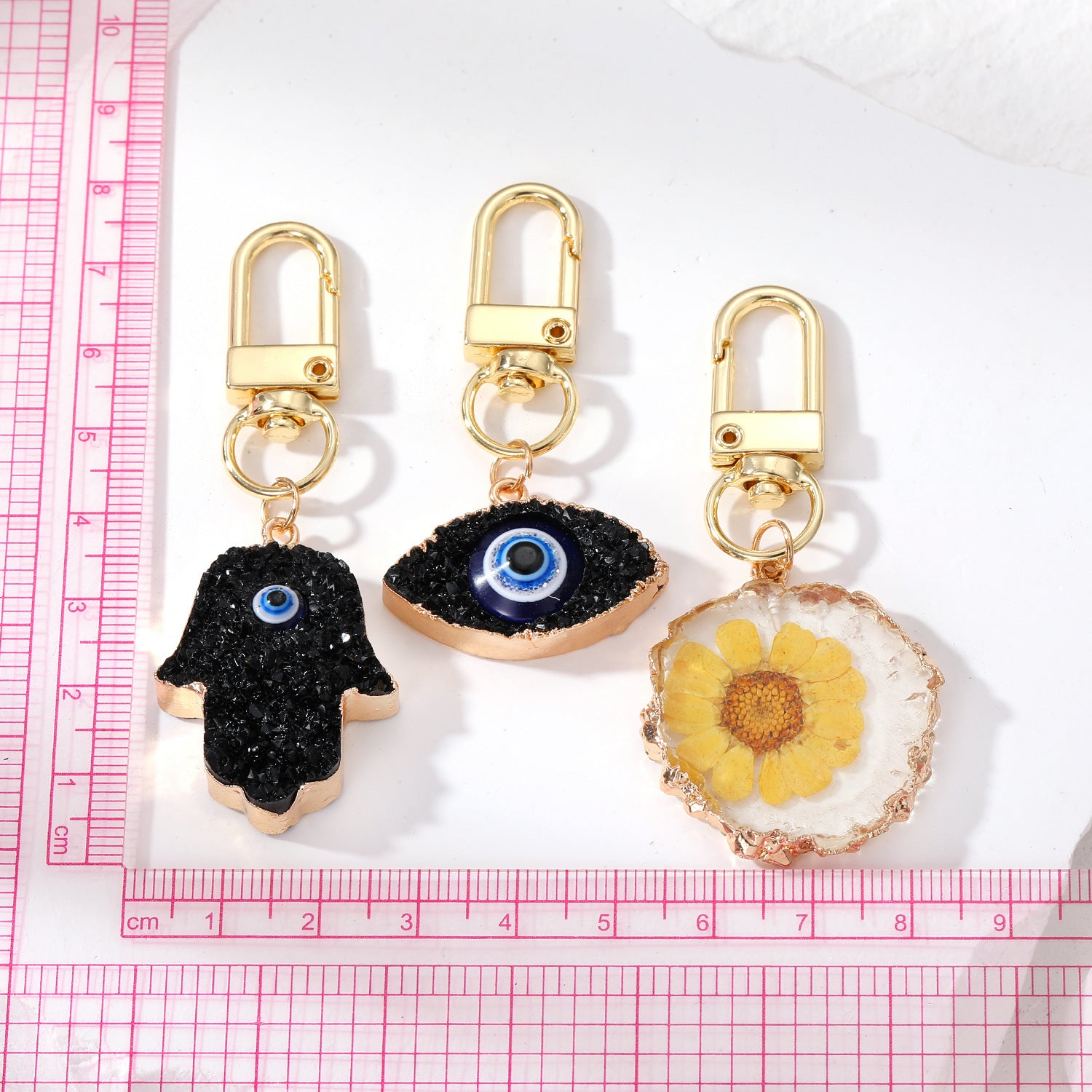 Llavero del ojo del diablo de resina al por mayor