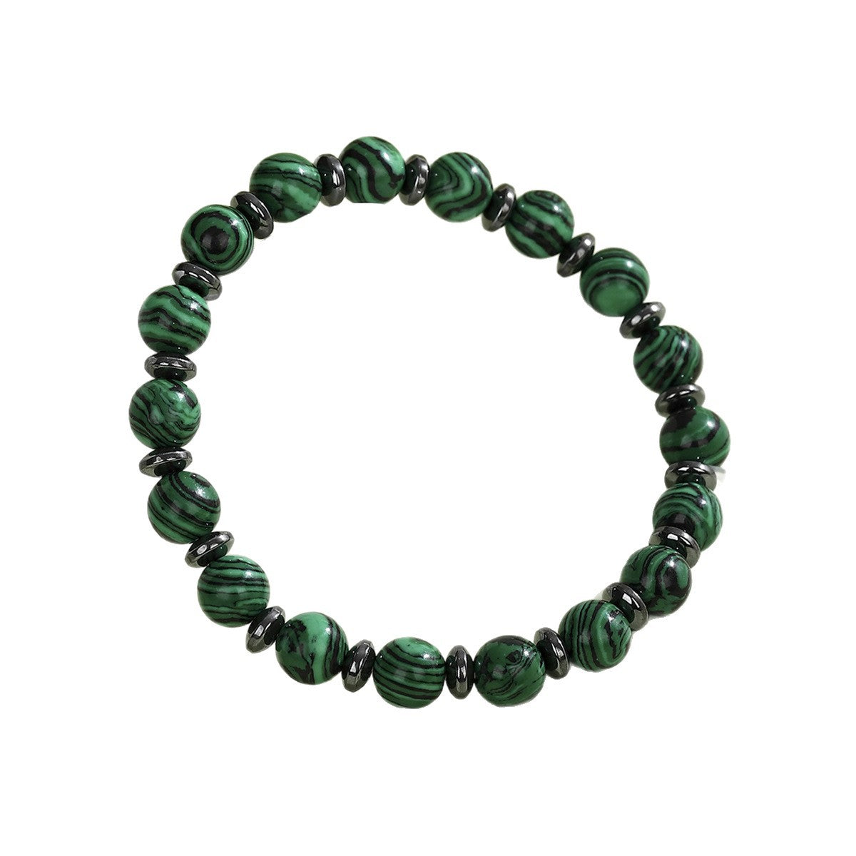 Wholesale Green Peacock Beaded Bracelet Punk Style Men' s Beaded Bracelet