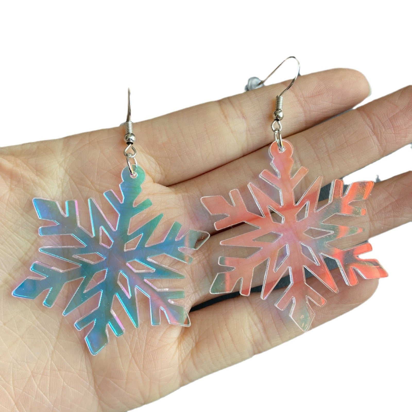 Wholesale Handmade Acrylic Christmas Stud Earrings Snowflake Tree Cookie Characters Party Jewelry Accessory