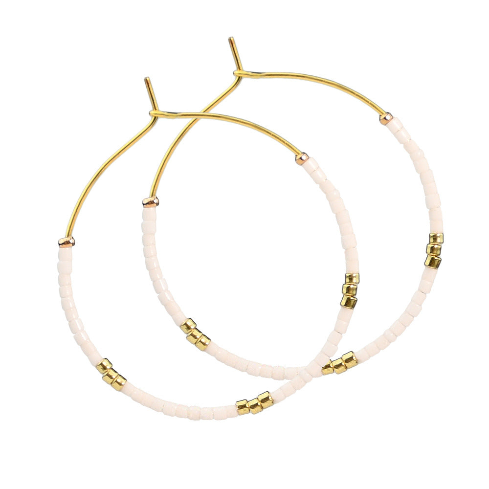 Wholesale Colorful Rice Beads Large Earrings