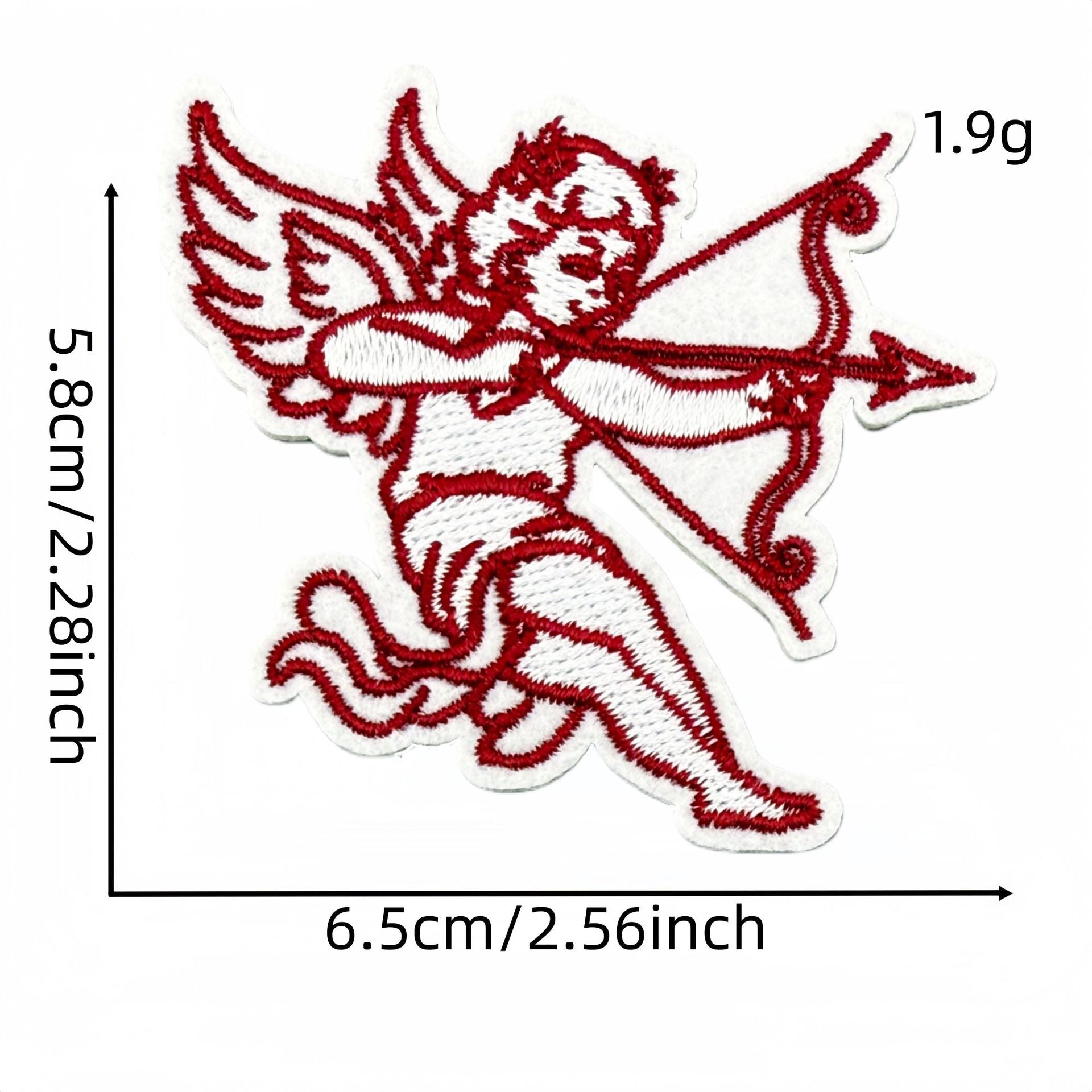 Wholesale Retro Red Valentine Embroidered Fabric Patch Ins Style Clothing Applique For DIY Craft And Resale