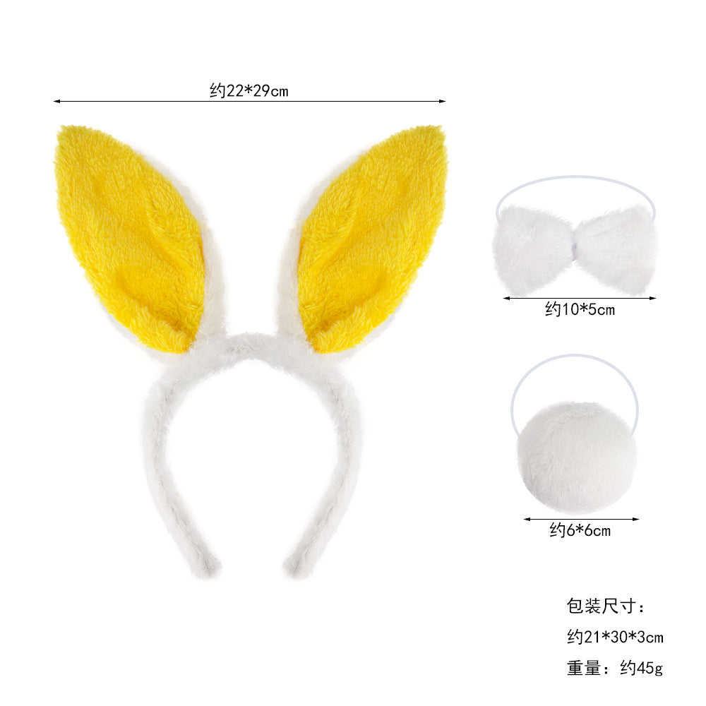 Wholesale Halloween Women Children's Performance Props Easter Cute Plush Rabbit Ear Headwear