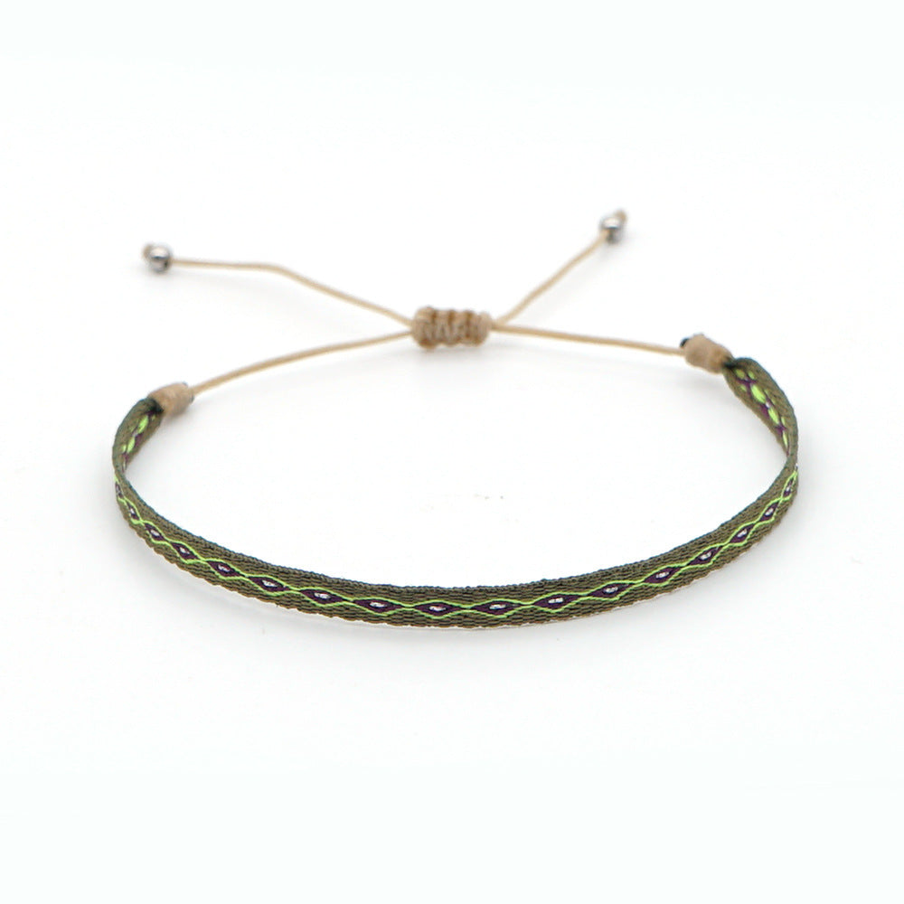Wholesale Bohemian Woven Silk Thread Bracelet