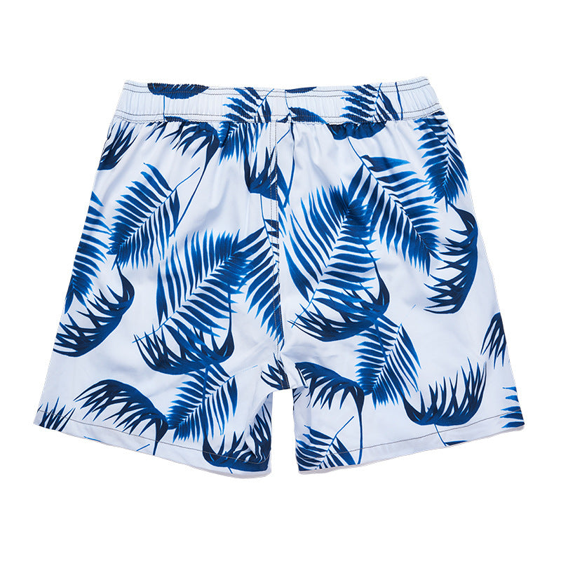 Wholesale Leaf Printing Quick Dry Plus Size Polyester Swimwear Shorts