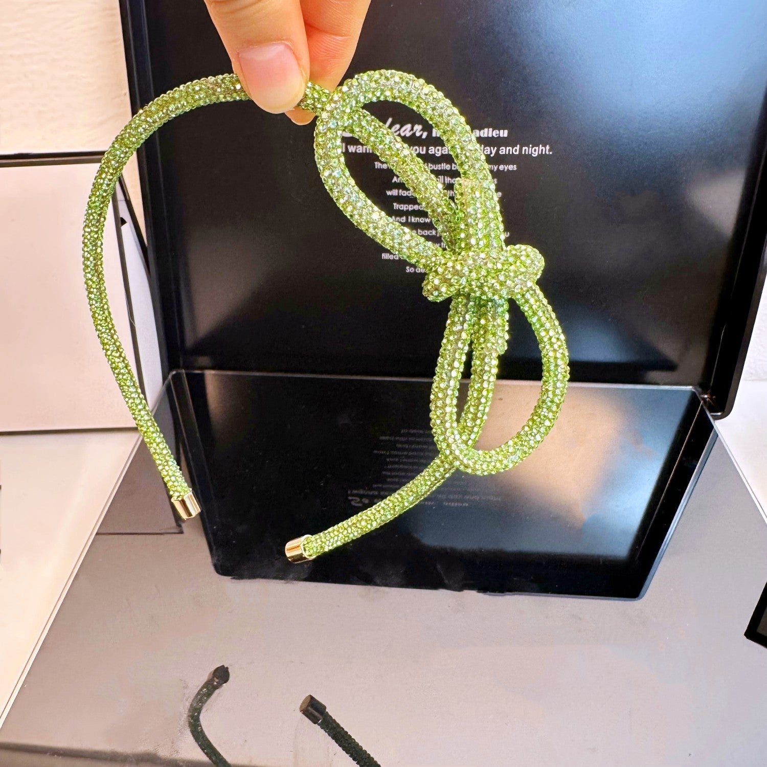 Wholesale Super Sparkling Water Diamond Fashion with Diamond Luxury Light Luxury Style Knotting Full Diamond Headband