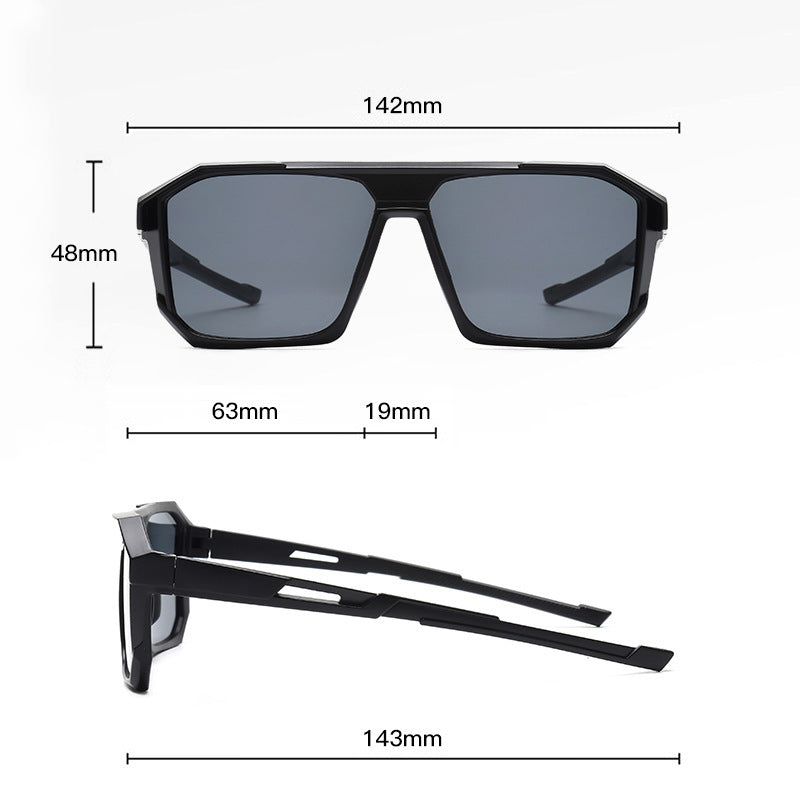 Wholesale Rectangular windproof sports sunglasses colorful sun visor sunglasses