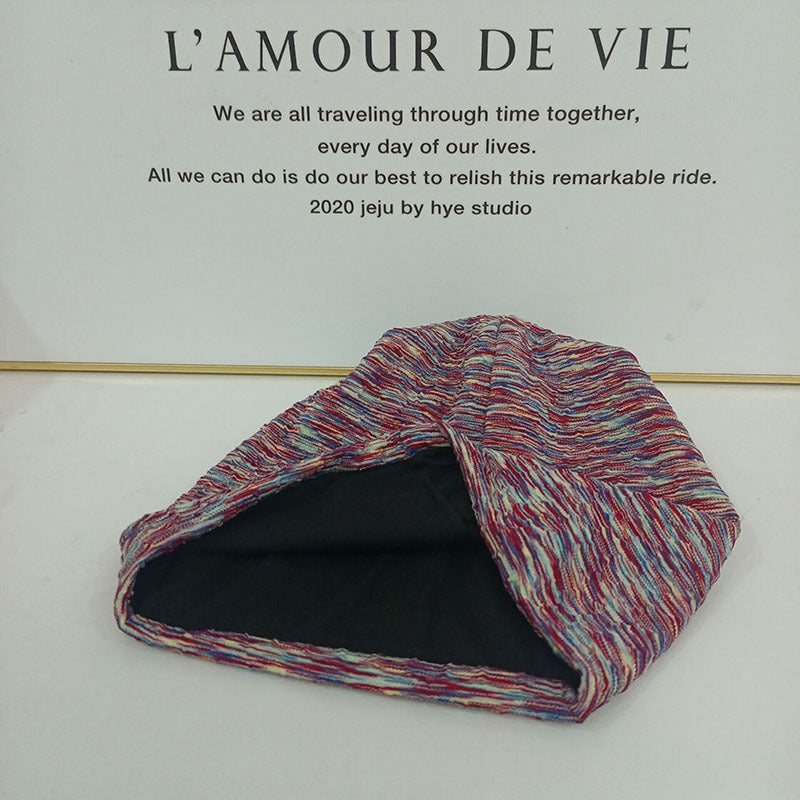 Wholesale Double Layer Thickened Warm Hat Plaid Ear Protection Pullover Hat