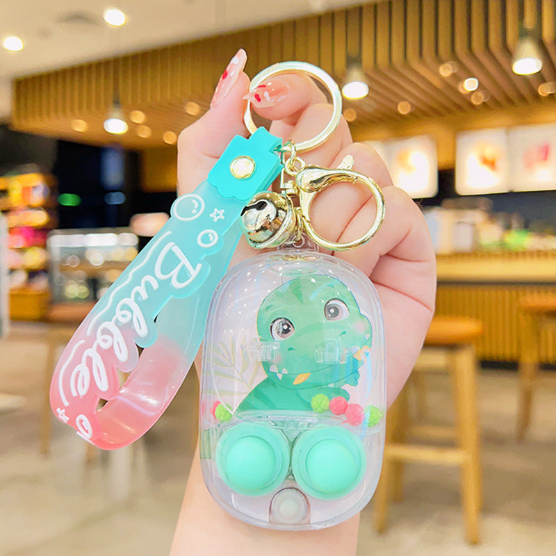 Wholesale Cartoon Dinosaur Underwater Shooting Game Machine Decompression Acrylic Keychain