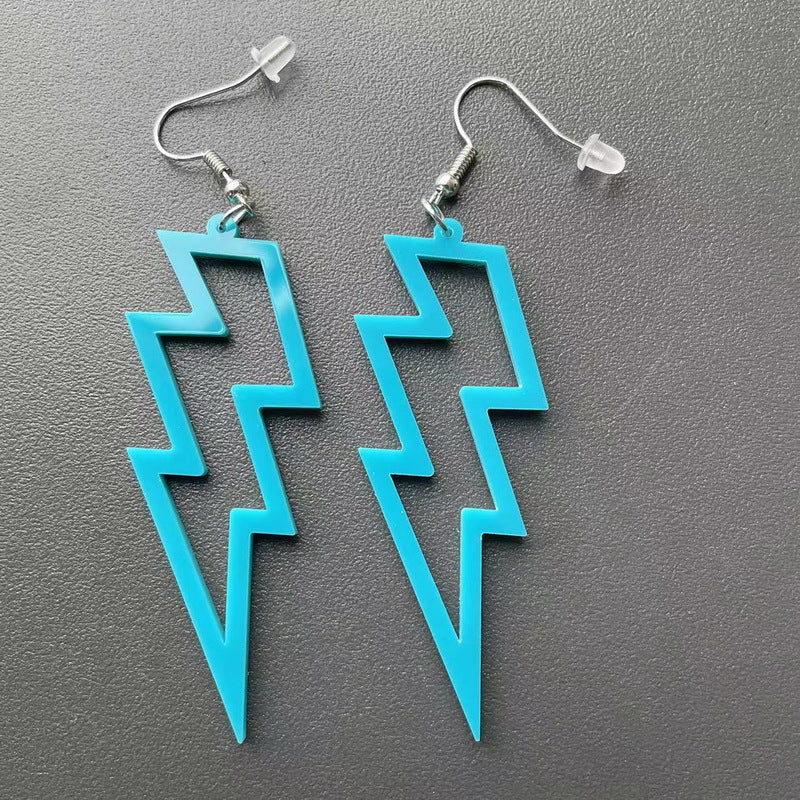 Wholesale Geometric Acrylic Cut Out Lightning Earrings