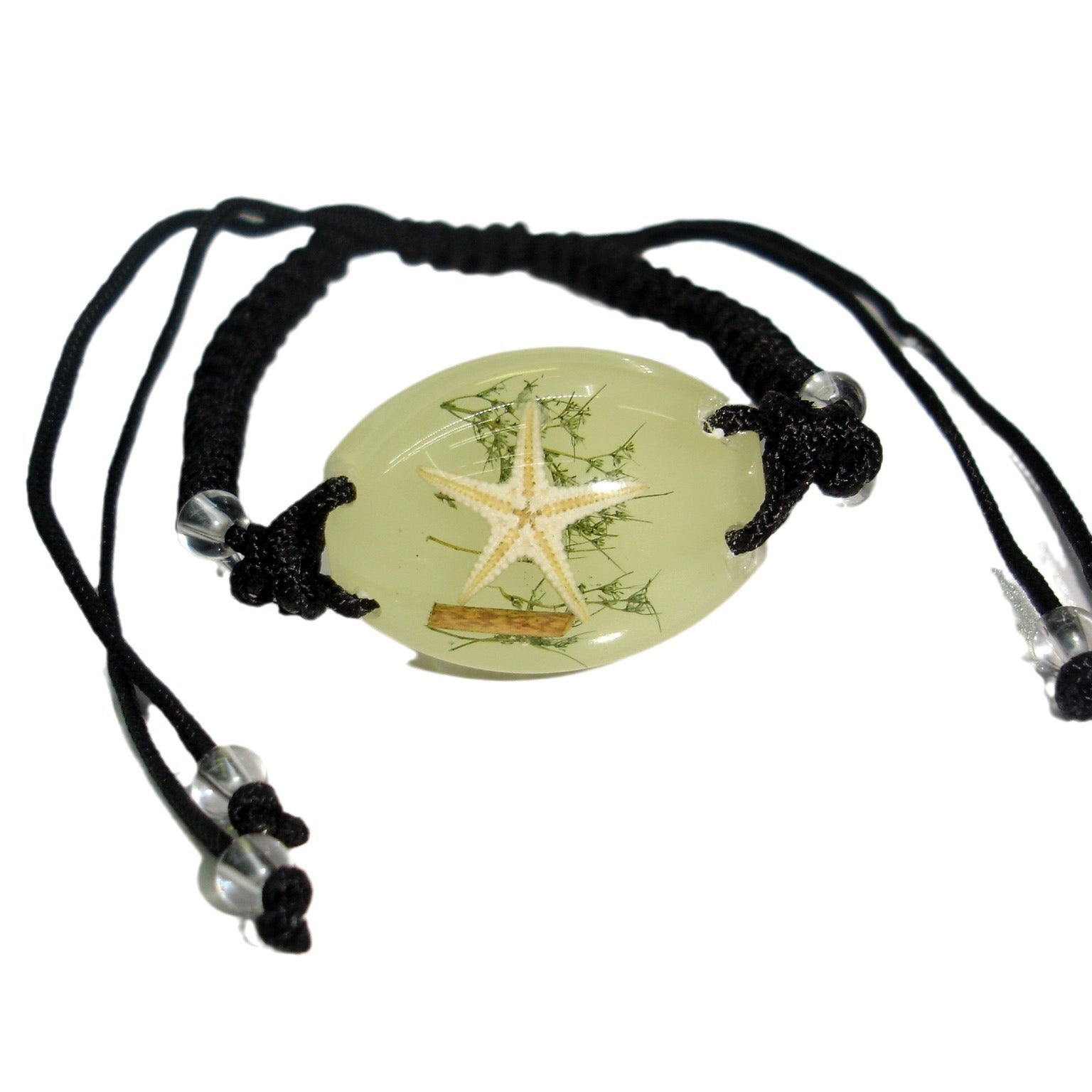 Wholesale 12pcs Natural Starfish Conch Resin Bracelet