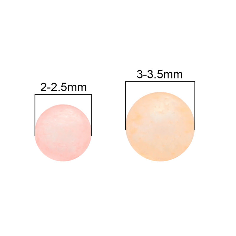 Wholesale Luminous Glass Without Holes Coated with Colored Rice Beads