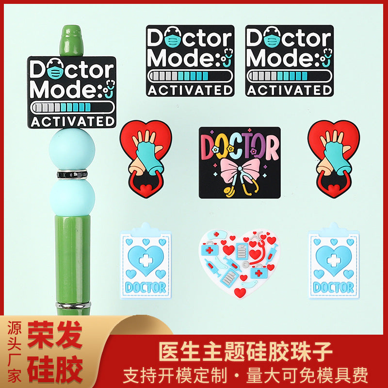 Wholesale 20pcs/ pack Doctor Series Silicone Bead DIY Bead Pen